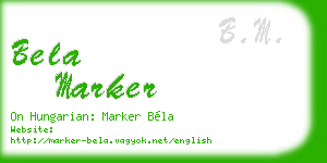 bela marker business card